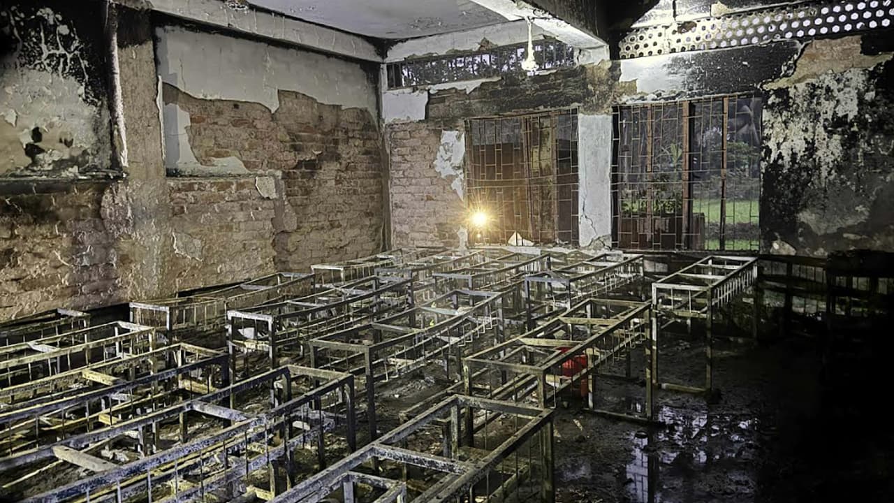 নোয়াখালীতে প্রাথমিক বিদ্যালয়ের শ্রেণিকক্ষ পুড়ে ছাই